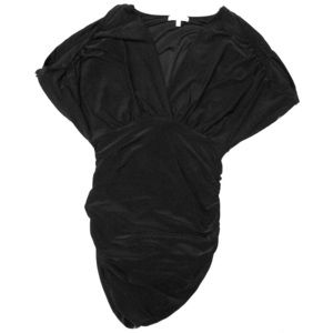 Scrunched cold shoulder top